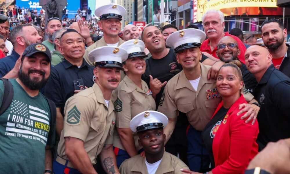 Eternal Brotherhood Marines Unite in Times Square for Fleet Week 2024