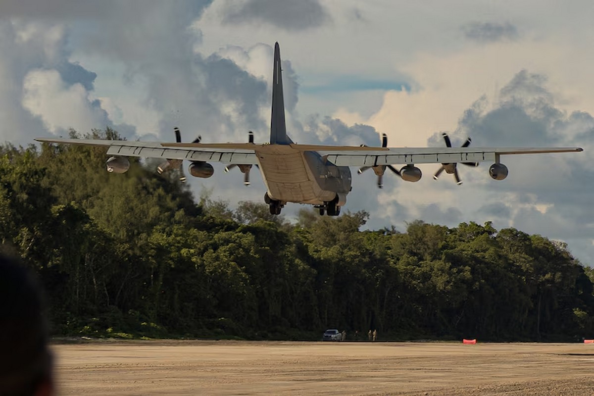 Historic Landing at Peleliu Airstrip Marks a New Chapter for the Island and us military