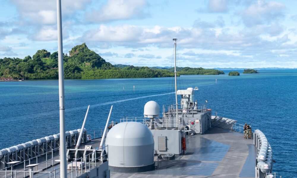 USS Blue Ridge arrives in Koror, Palau