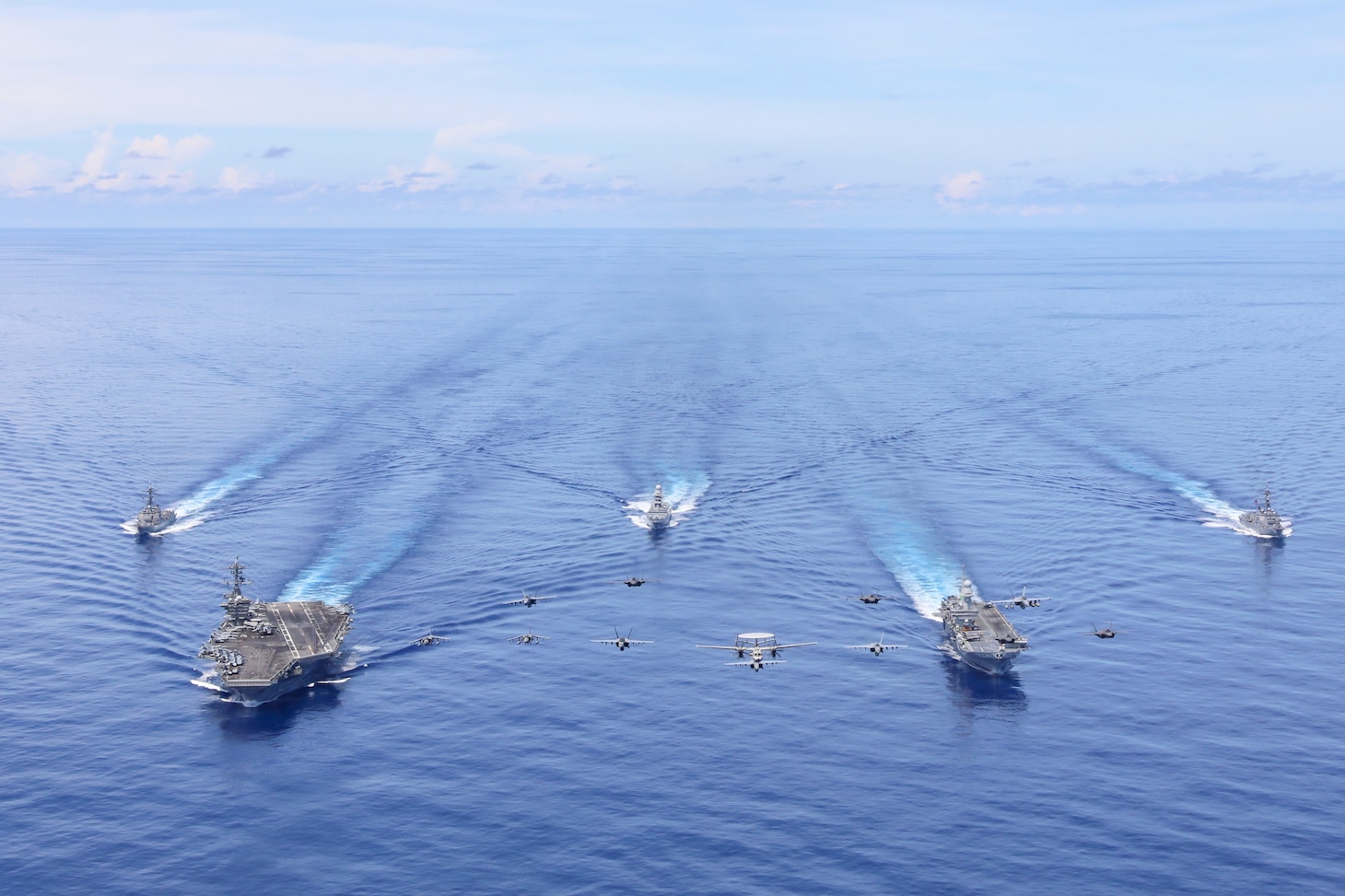 U.S. Navy and Italian Navy Conduct First Indo-Pacific Multi-Large Deck Event