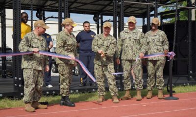 Huntington Hall receives U.S. Navy's first outdoor fitness pavilion