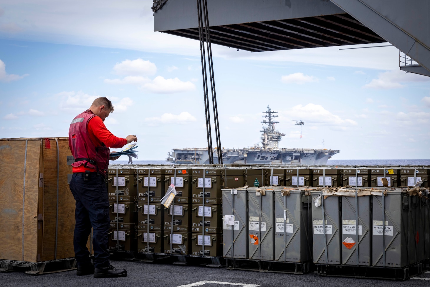 Bombs Away: IKE Completes Tri-Carrier Ammo Off-Load