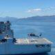 U.S. Army UH-60M Black Hawk helicopter with 2nd Battalion, 2nd Aviation Regiment, 2nd Combat Aviation Brigade lands aboard Lewis and Clark-class dry cargo ship USNS Sacagawea (T-AKE 2), off the coast of Jinhae, South Korea, July 31, 2024. (Courtesy photo)