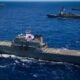 Republic of Korea Navy tank landing ship (LST 687) ROKS Cheon Ja Bong sails in formation during the at-sea phase of Exercise Rim of the Pacific (RIMPAC) 2024.