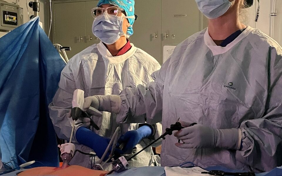 PACIFIC OCEAN (Aug. 9, 2024) Cmdr. Debra Lowry, middle, surgeon aboard Nimitz-class aircraft carrier USS Carl Vinson (CVN 70), and Lt. j.g. Kimberly Graff, physician assistant aboard Vinson, perform an appendectomy while underway in the U.S. 3rd Fleet area of operations. As an integral part of U.S. Pacific Fleet, U.S. 3rd Fleet operates naval forces in the Indo-Pacific in addition to providing realistic and relevant training necessary to flawlessly execute our Navy’s timeless roles of sea control and power projection. U.S. 3rd Fleet works in close coordination with other numbered fleets to provide commanders with capable, ready forces to deploy forward and win in day-to-day competition, in crisis, and in conflict. (Courtesy Photo)