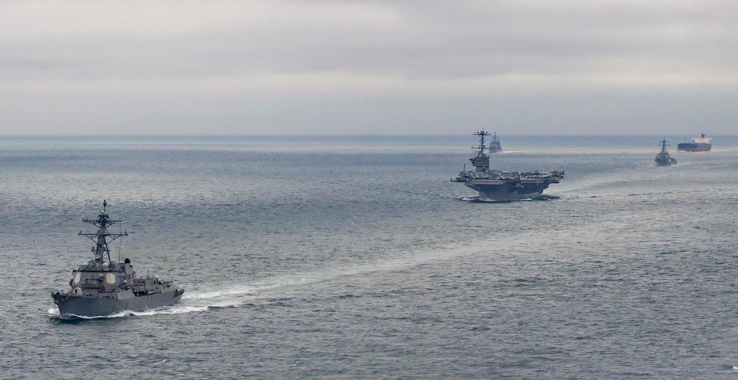 Truman Strike Group Transits Strait of Dover for the North Sea