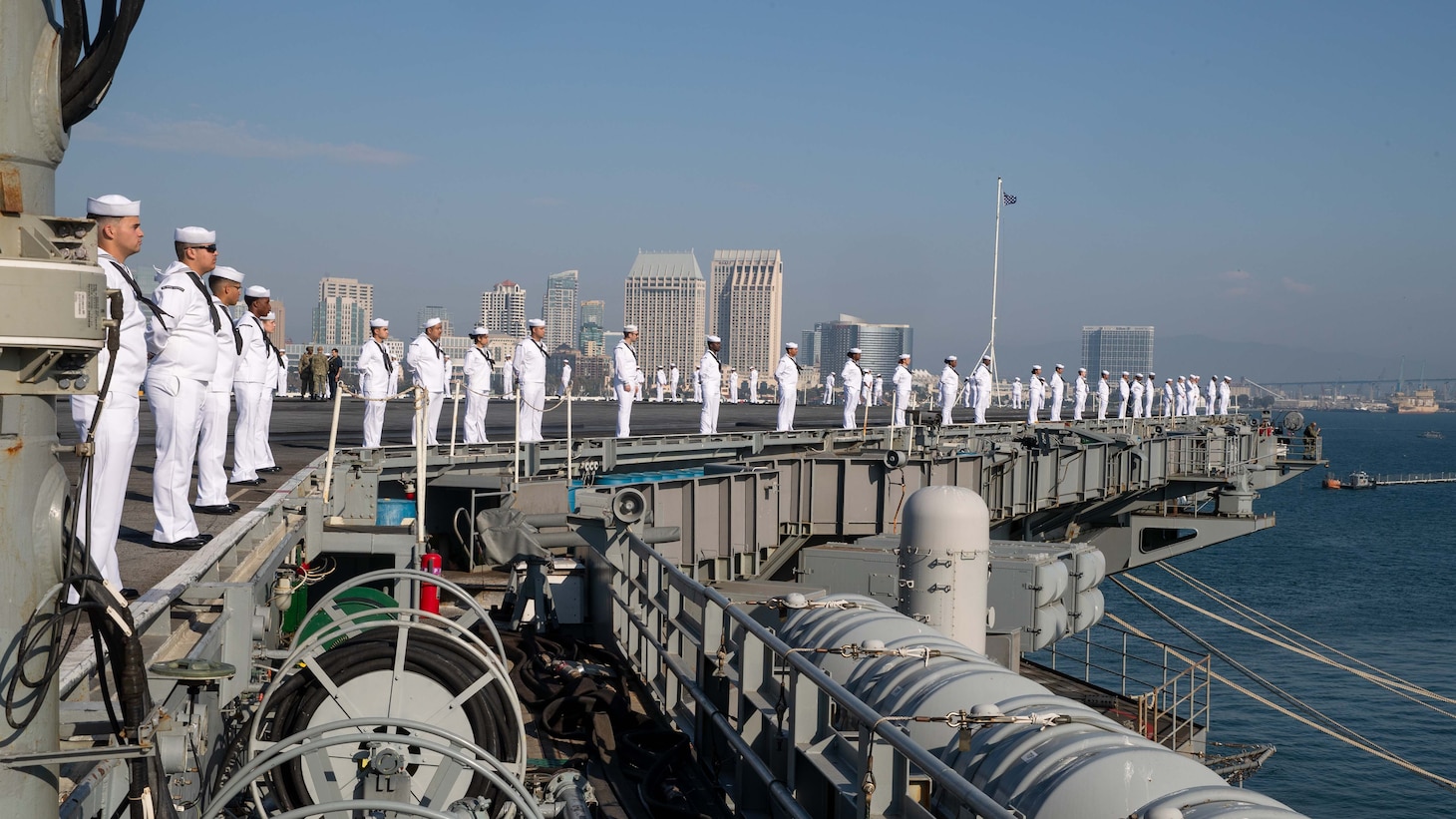 USS George Washington (CVN 73) departs Naval Air Station North Island.