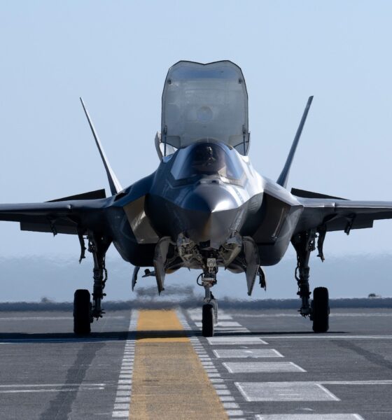 F-35B test jet begins sea trials with Japanese multi-functional destroyer in eastern Pacific Ocean