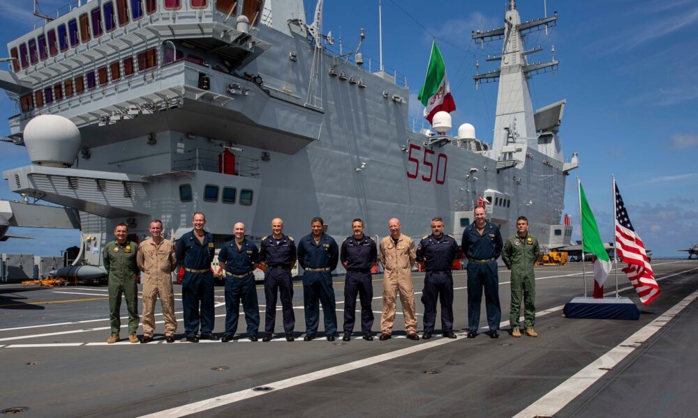 Abraham Lincoln Carrier Strike Group Conducts Second Multi-Large Deck Event with Italian ITS Cavour CSG