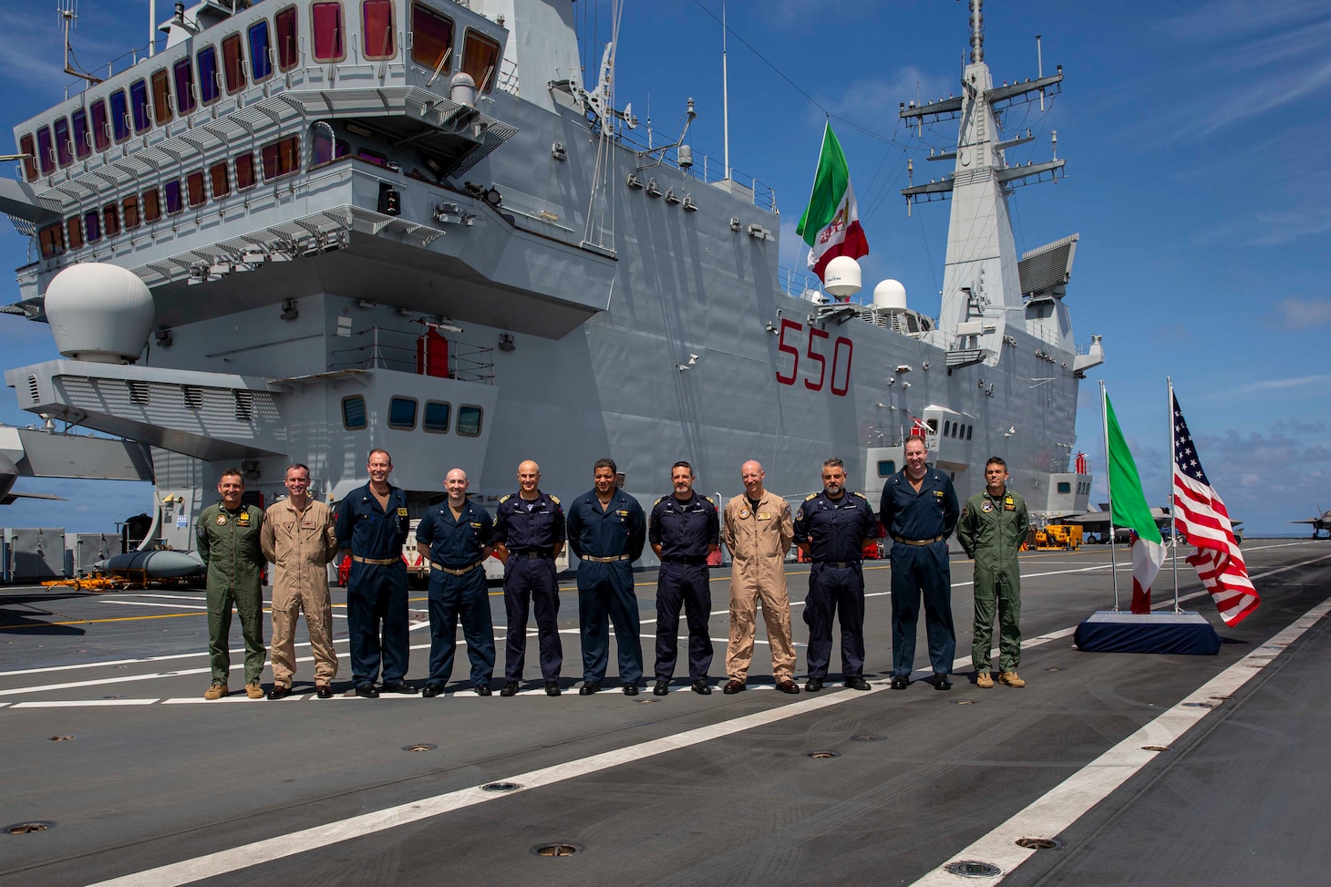 Abraham Lincoln Carrier Strike Group Conducts Second Multi-Large Deck Event with Italian ITS Cavour CSG