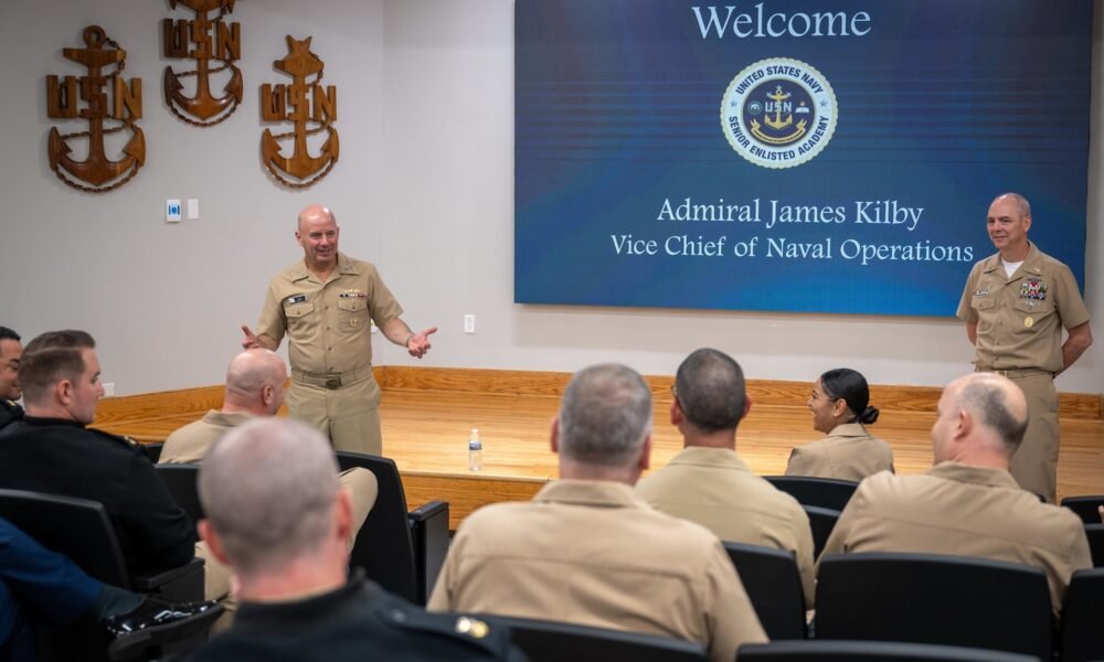 VCNO Visits Students, Navy Leadership in Newport