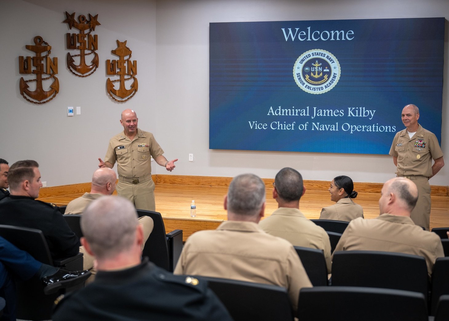 VCNO Visits Students, Navy Leadership in Newport