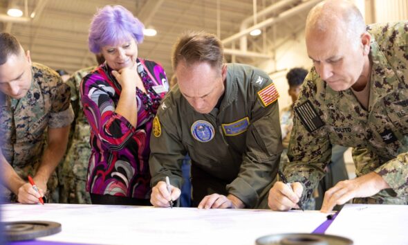 NAS Pensacola CO Signs Proclamation for Domestic Violence Awareness Month