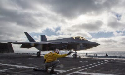 VMFA-314 launch and recover F-35C as during carrier qualifications aboard USS Abraham Lincoln (CVN 72).