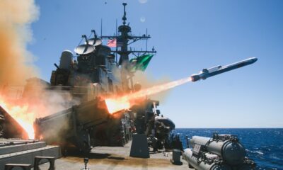 The Arleigh Burke-class guided-missile destroyer USS Fitzgerald (DDG 62), while participating in Exercise Rim of the Pacific (RIMPAC) 2024, fires the first naval strike missile from a U.S. destroyer July 18.