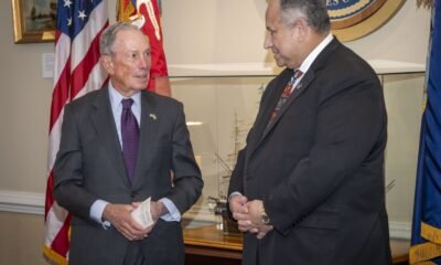 SECNAV Del Toro Presents Mike Bloomberg with the Distinguished Public Service Award