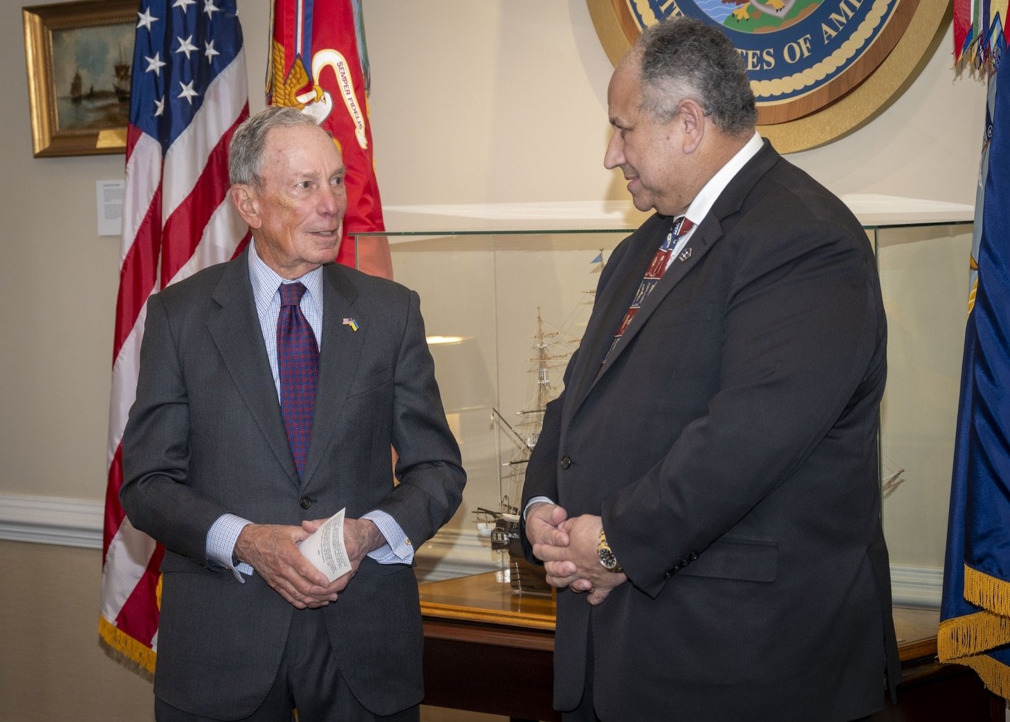 SECNAV Del Toro Presents Mike Bloomberg with the Distinguished Public Service Award