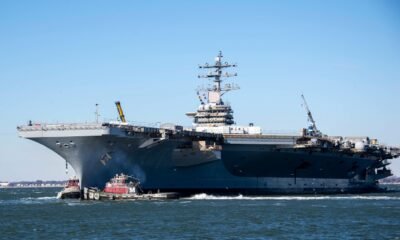 USS Dwight D. Eisenhower transits to Norfolk Naval Shipyard (NNSY) for a Planned Incremental Availability (PIA) following historic deployment