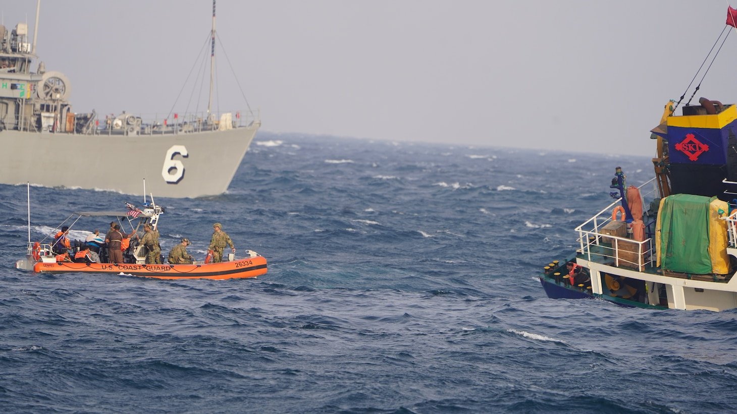 USCGC Clarence Sutphin Jr. rescues seven mariners